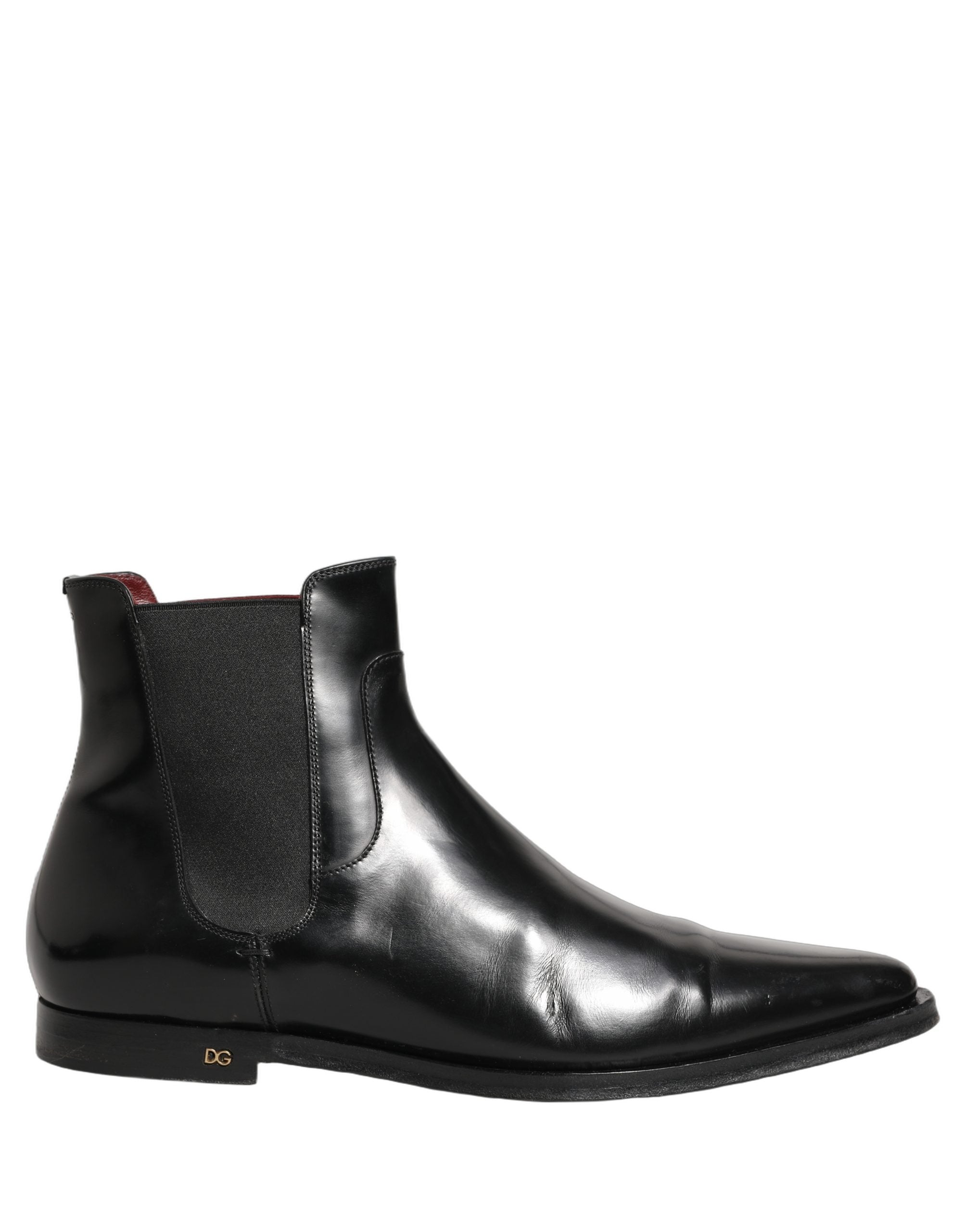 Bottes Chelsea noires pour homme de Dolce & Gabbana, chaussures à enfiler élégantes et confortables pour le style urbain.