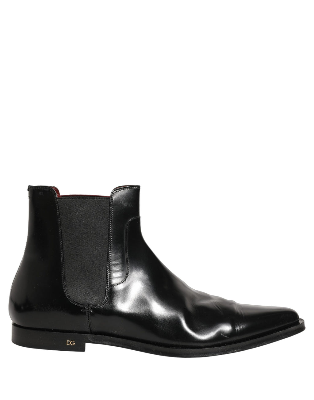 Bottines Chelsea noires pour homme de Dolce & Gabbana, chaussures slip-on élégantes à la cheville.