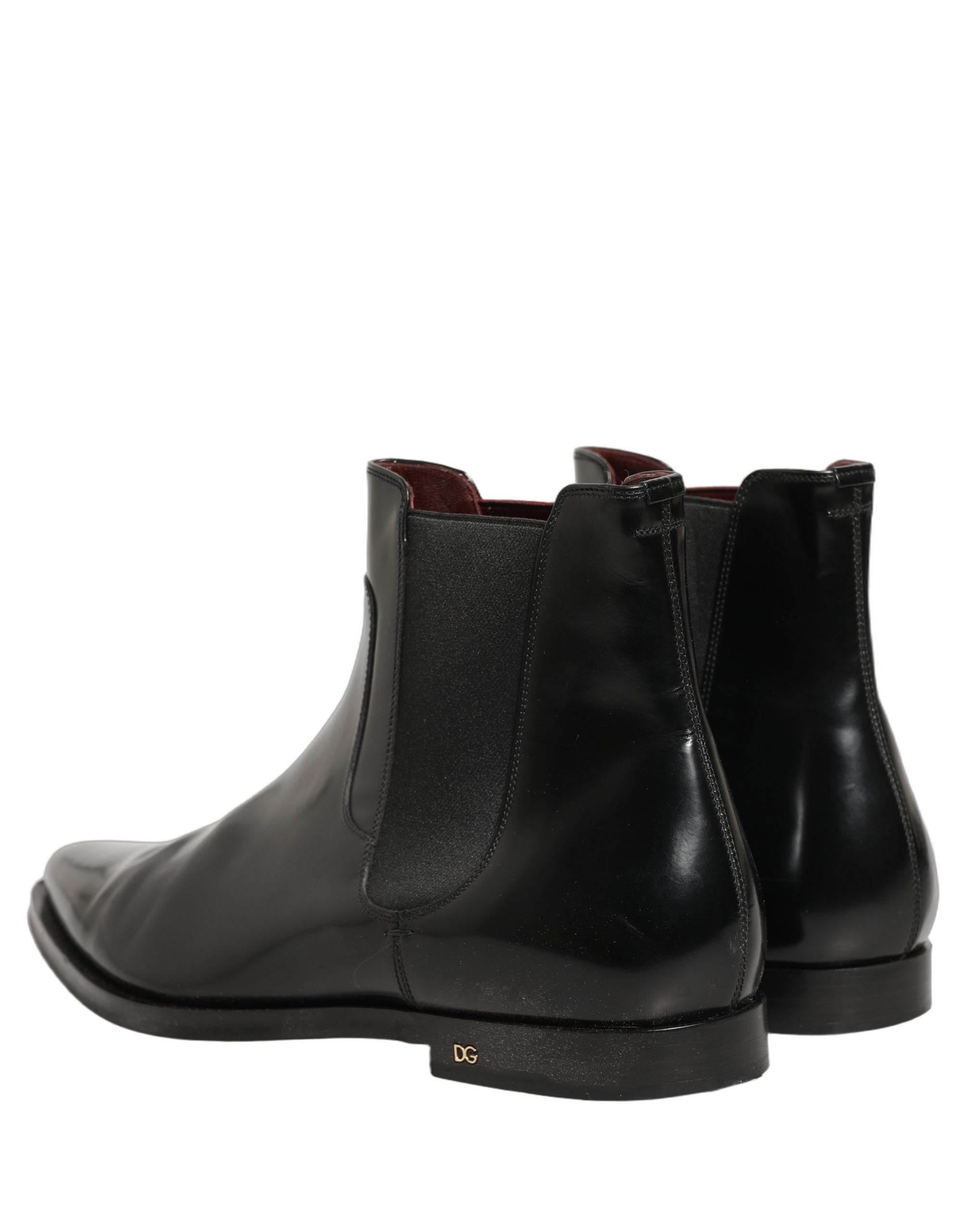 Chaussures pour hommes Dolce & Gabbana Chelsea noires, bottines à enfiler élégantes pour la cheville.