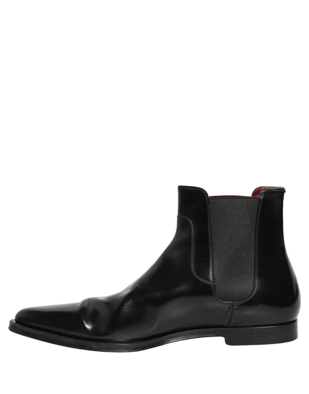 Bottines Chelsea noires pour homme de la marque Dolce & Gabbana, chaussures slip-on élégantes et modernes.