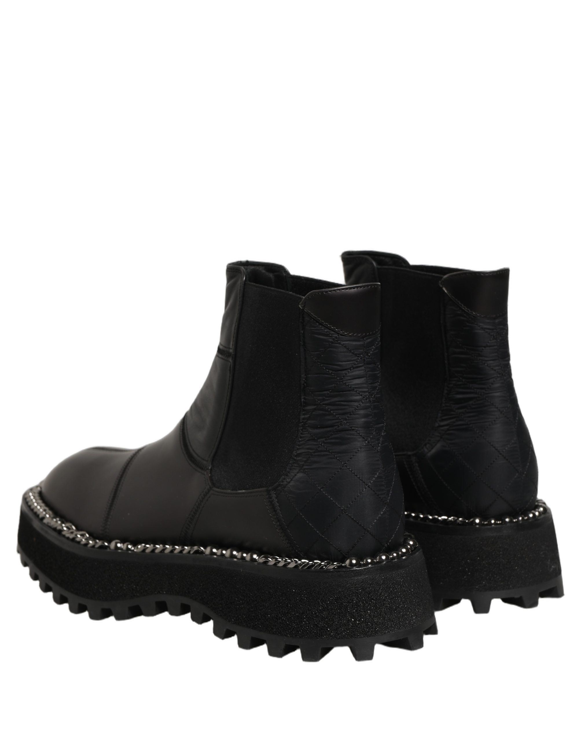 Dolce & Gabbana Chelsea Boots aus schwarzem Leder zum Hineinschlüpfen für Herren