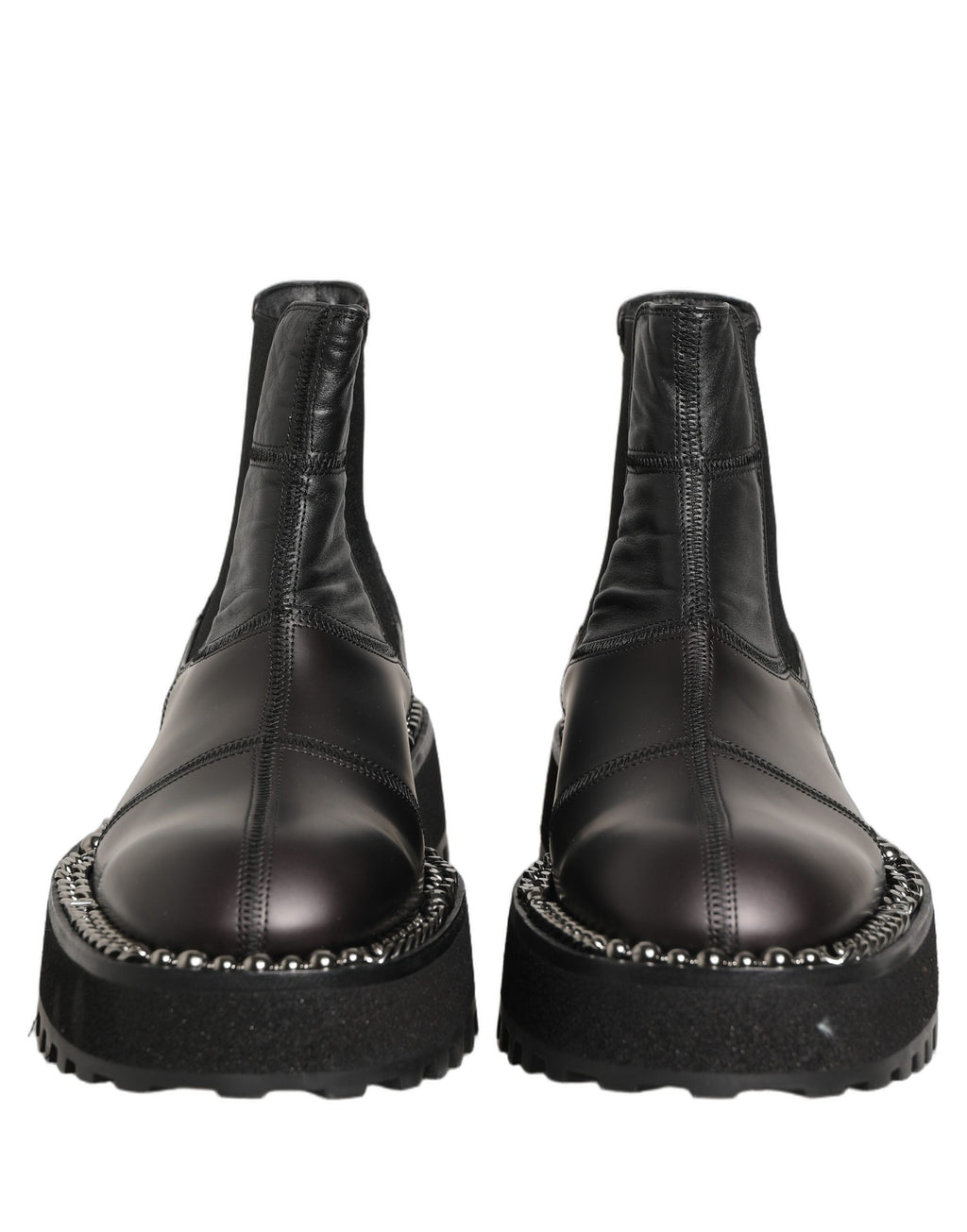 Dolce & Gabbana Chelsea Boots aus schwarzem Leder zum Hineinschlüpfen für Herren