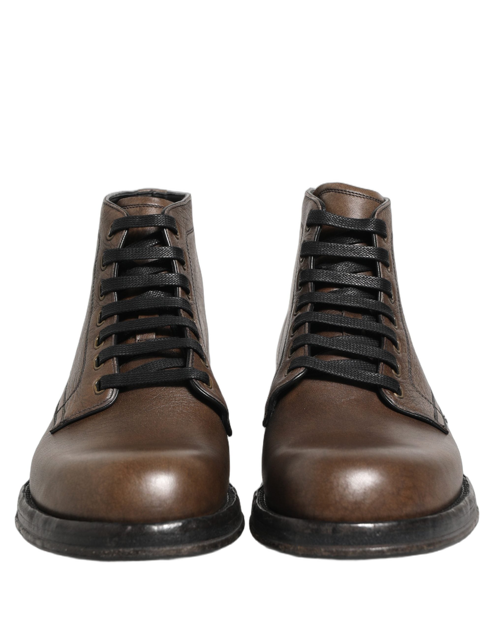 Dolce & Gabbana braune Perugino Leder Herren-Stiefeletten Schuhe