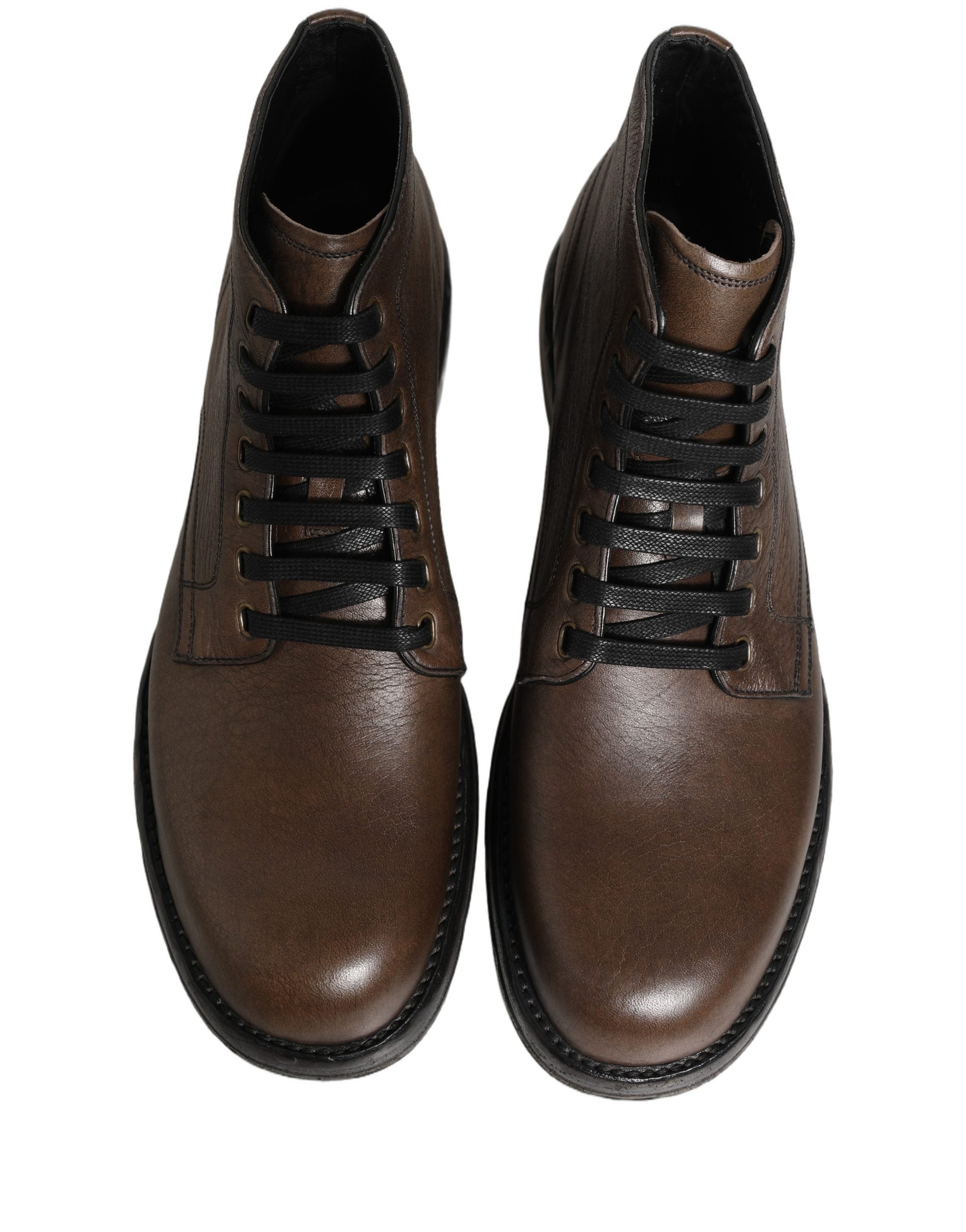 Dolce & Gabbana braune Perugino Leder Herren-Stiefeletten Schuhe