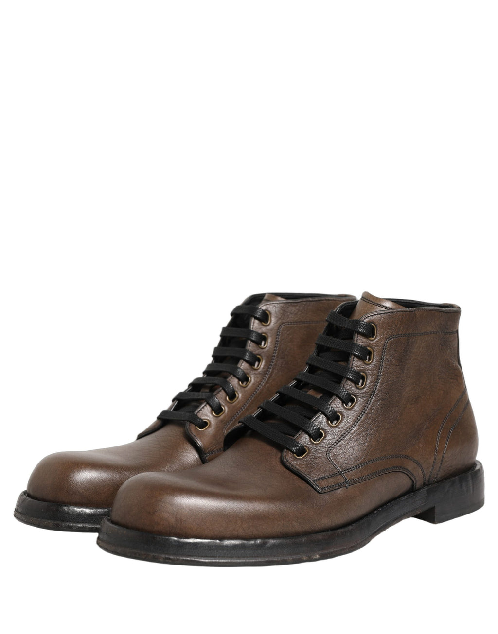 Dolce & Gabbana braune Perugino Leder Herren-Stiefeletten Schuhe