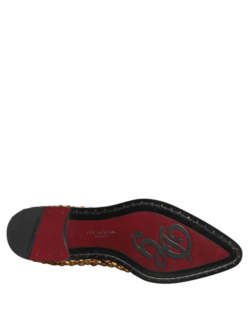 Bottines Chelsea dorées Dolce & Gabbana avec embellissements or pour femme, en cuir, style élégant et tendance.