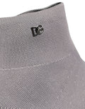 Chaussures bottines pour hommes Dolce & Gabbana en mesh gris stretch, ankle boots élégants et modernes.