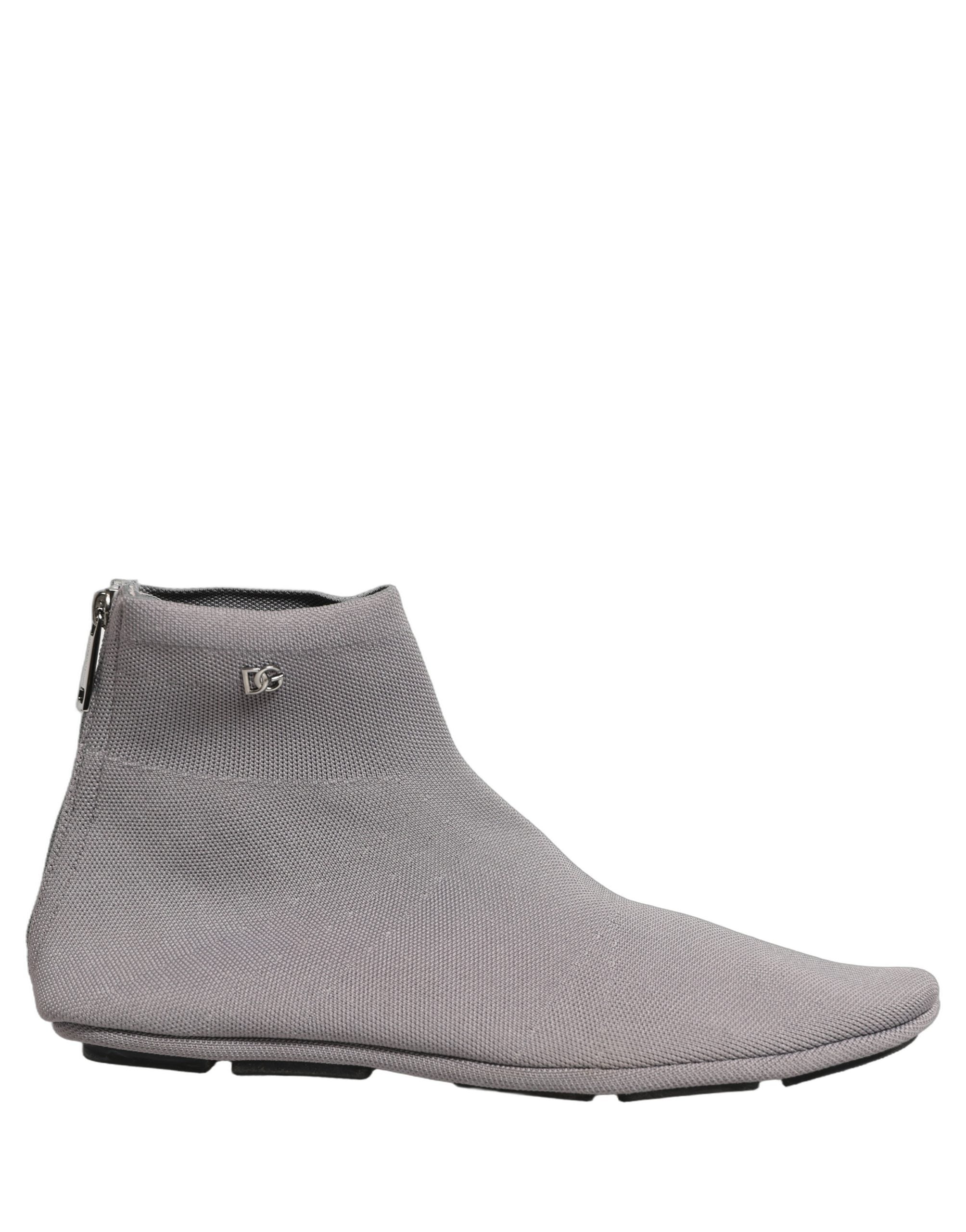 Bottes ankle en mesh stretch gris pour homme de Dolce & Gabbana, chaussures élégantes et modernes.