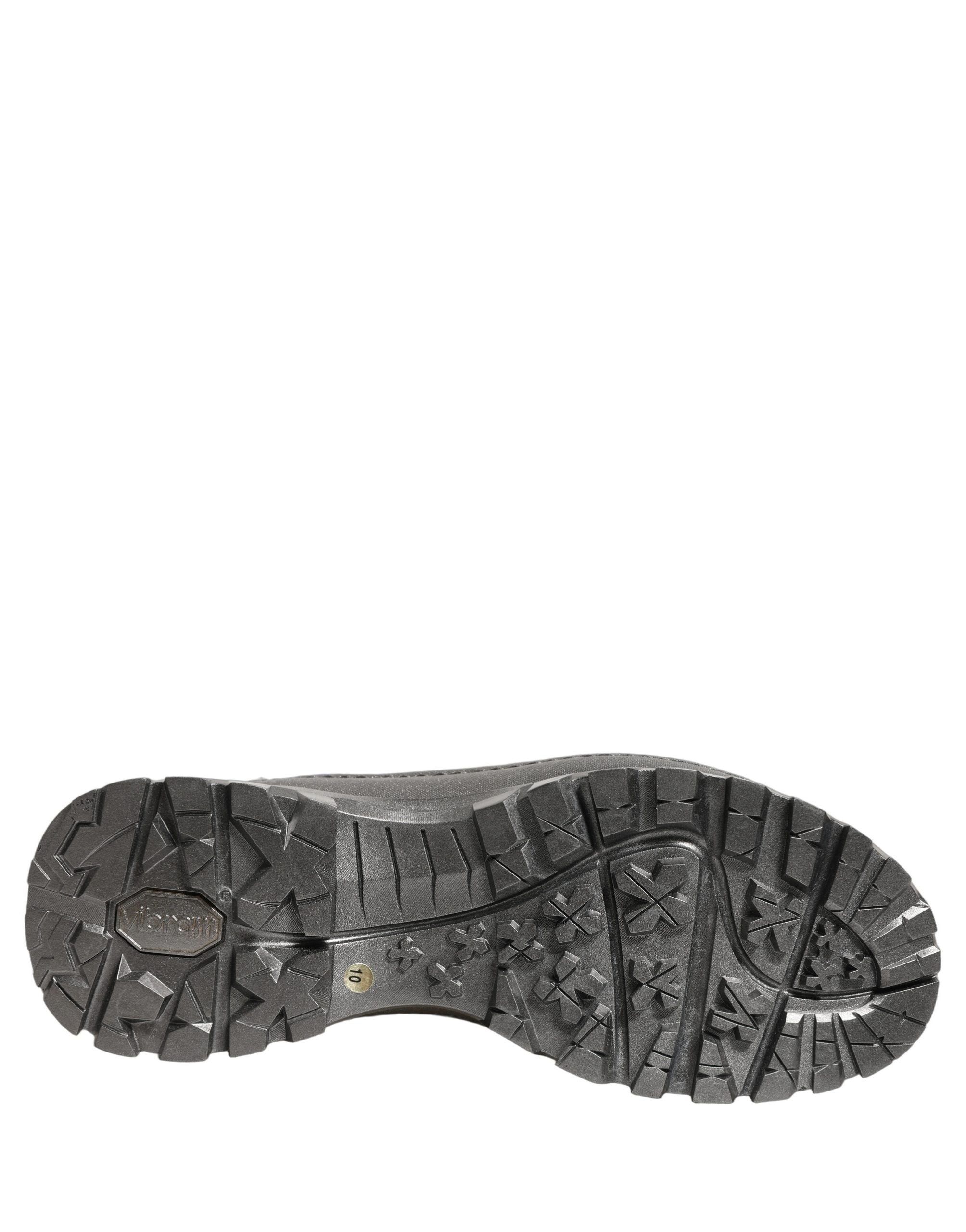 Bottes de pluie pour hommes Dolce & Gabbana en métal argenté, style à enfiler, chaussures imperméables élégantes.