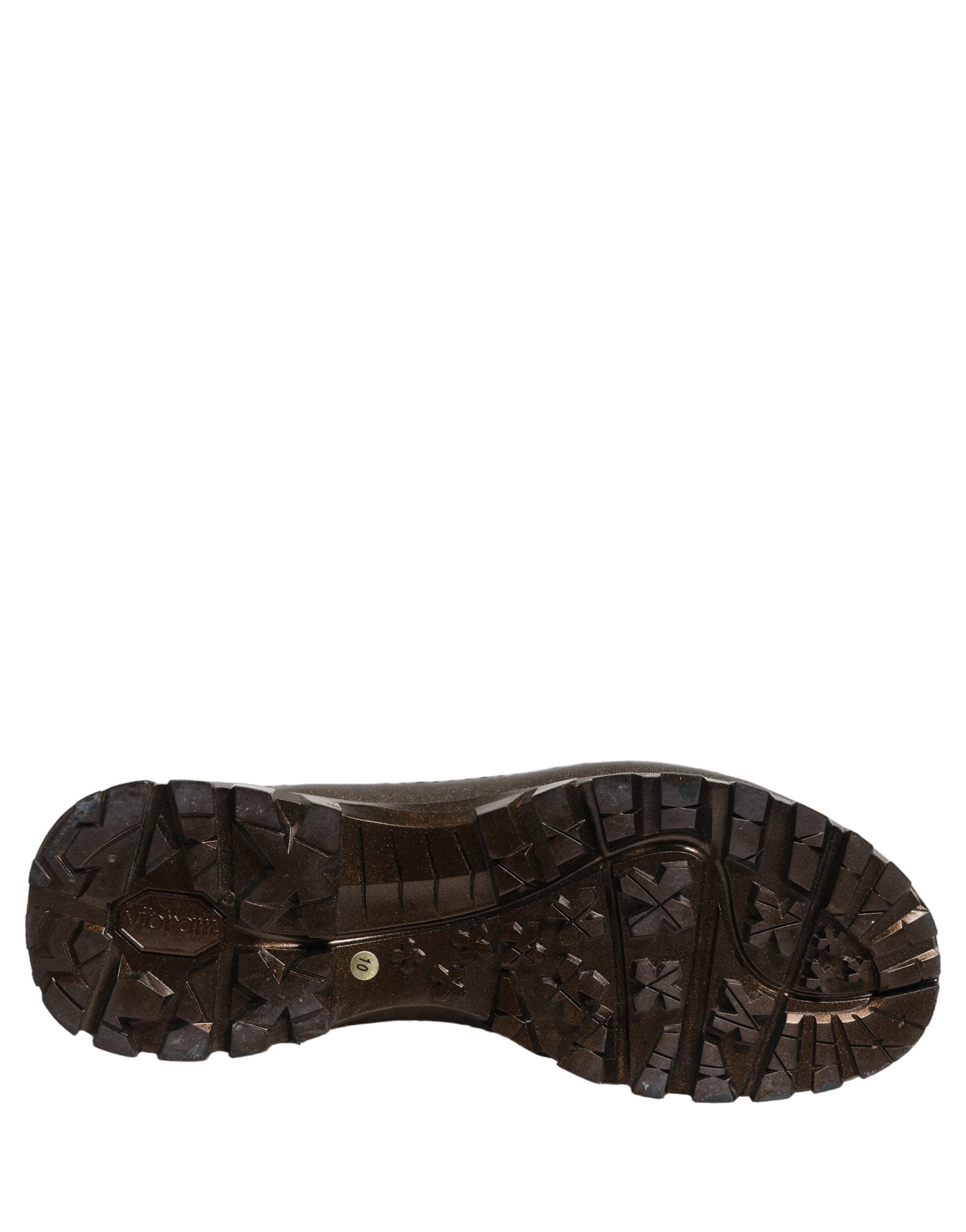 Bottes de pluie en PVC bronze Dolce & Gabbana pour homme, style à enfiler, chaussures imperméables élégantes.