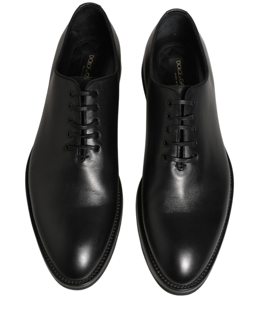 Dolce & Gabbana Schwarze Herren Oxford Lederschuhe Business Elegant
