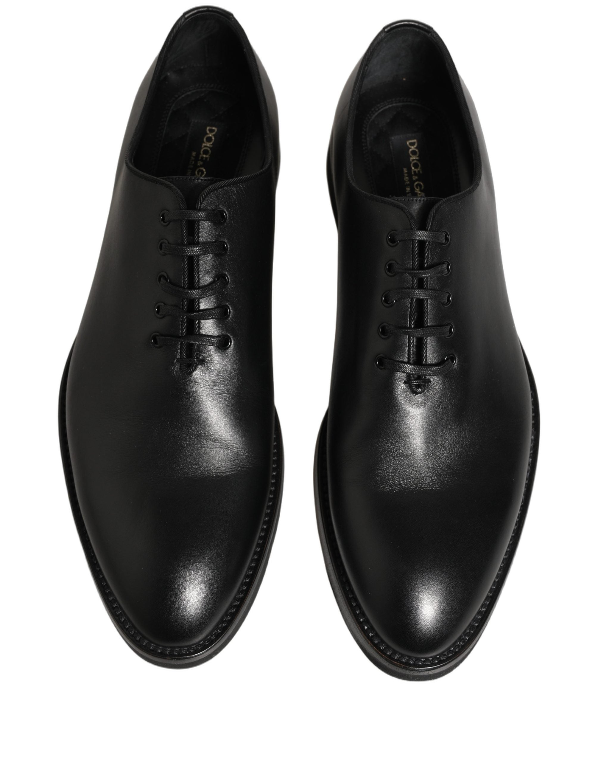 Dolce & Gabbana Schwarze Herren Oxford Lederschuhe Business Elegant