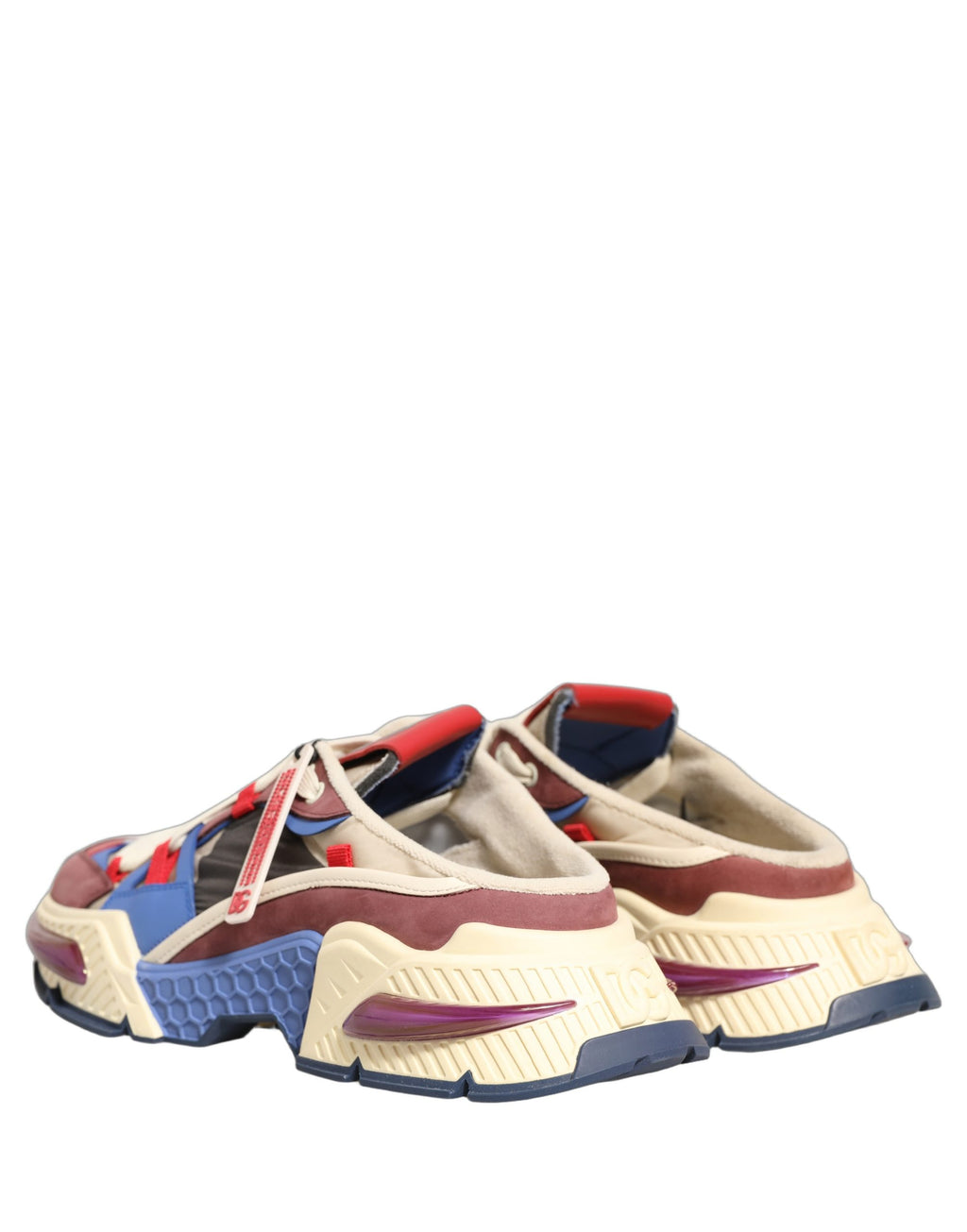 Chaussures sneakers basses multicolores Dolce & Gabbana AirMaster, design coloré et tendance, vue de face.