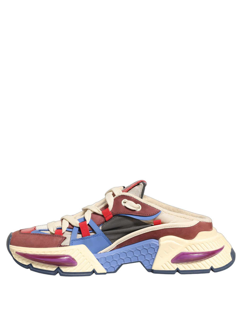 Chaussures sneakers basses multicolores Dolce & Gabbana Airmaster avec design coloré et détails modernes.