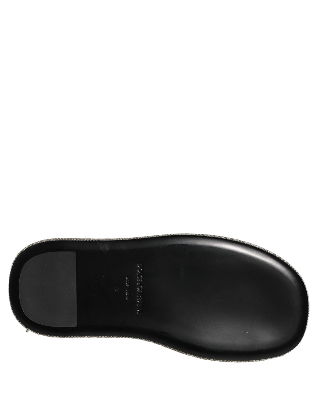 Sandales pour hommes Dolce & Gabbana noires à plateforme avec cristaux ornés, design élégant et sophistiqué.