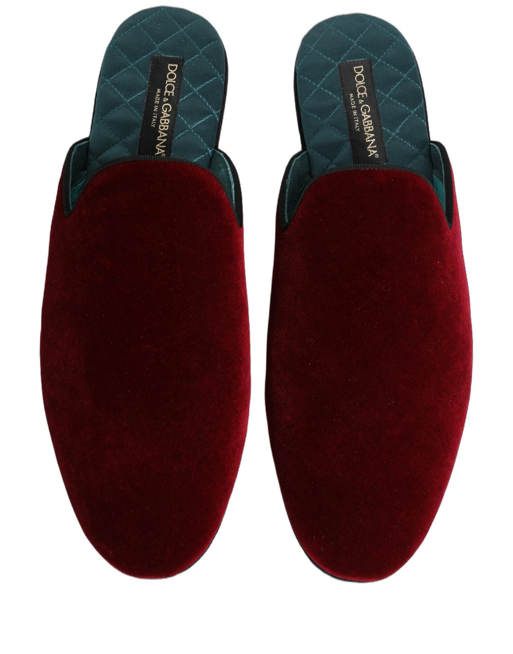 Sandales plates en daim rouge Dolce & Gabbana pour homme, chaussures élégantes et confortables.