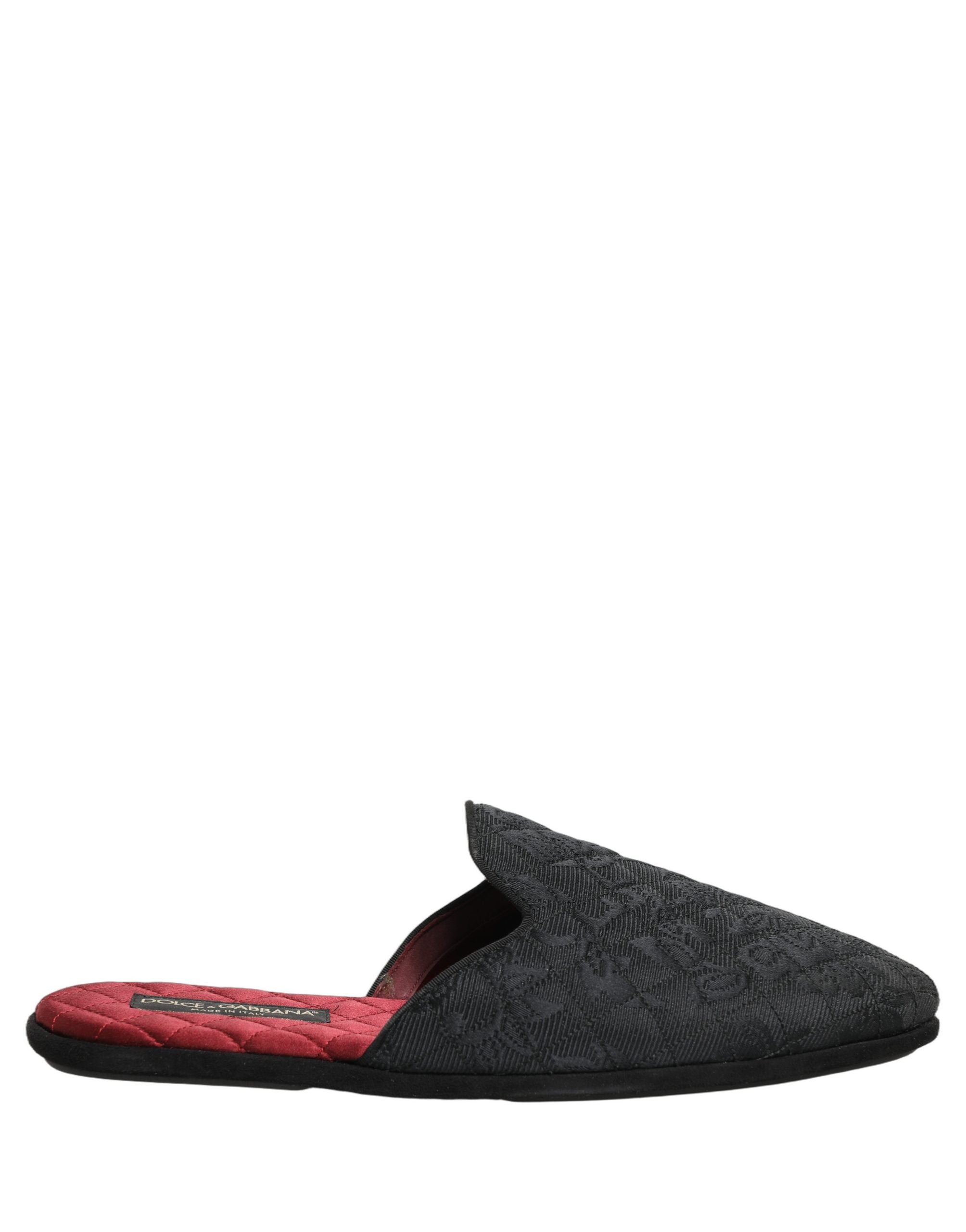 Sandales Dolce & Gabbana en brocart noir avec motif floral, chaussures élégantes pour femme