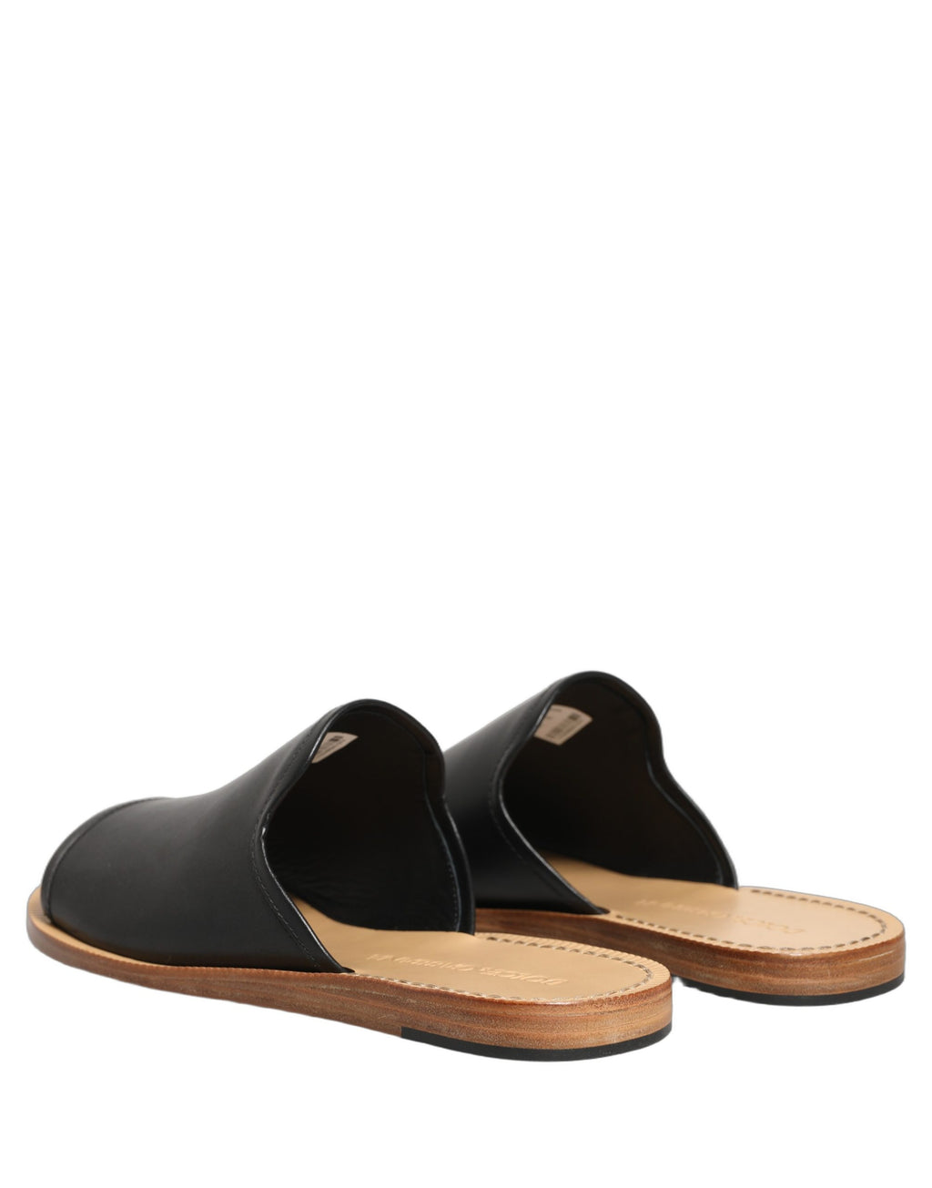 Sandales hommes Dolce & Gabbana en cuir marron, chaussures plates élégantes, style décontracté et sophistiqué.