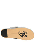 Sandales à enfiler en corde argentée de Dolce & Gabbana, chaussures confortables et élégantes pour l'été.