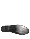 Chaussures hommes Dolce & Gabbana, slippers plates en daim noir, slip-on confortables et élégants pour l'été.
