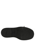 Sandales plates en cuir marron Dolce & Gabbana pour hommes, chaussures slip-on élégantes et confortables.