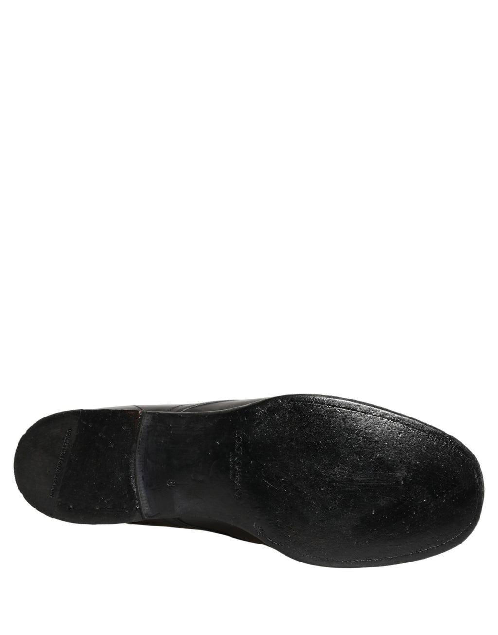 Chaussures Derby en cuir noir de Dolce & Gabbana pour homme, chaussures formelles élégantes et sophistiquées.