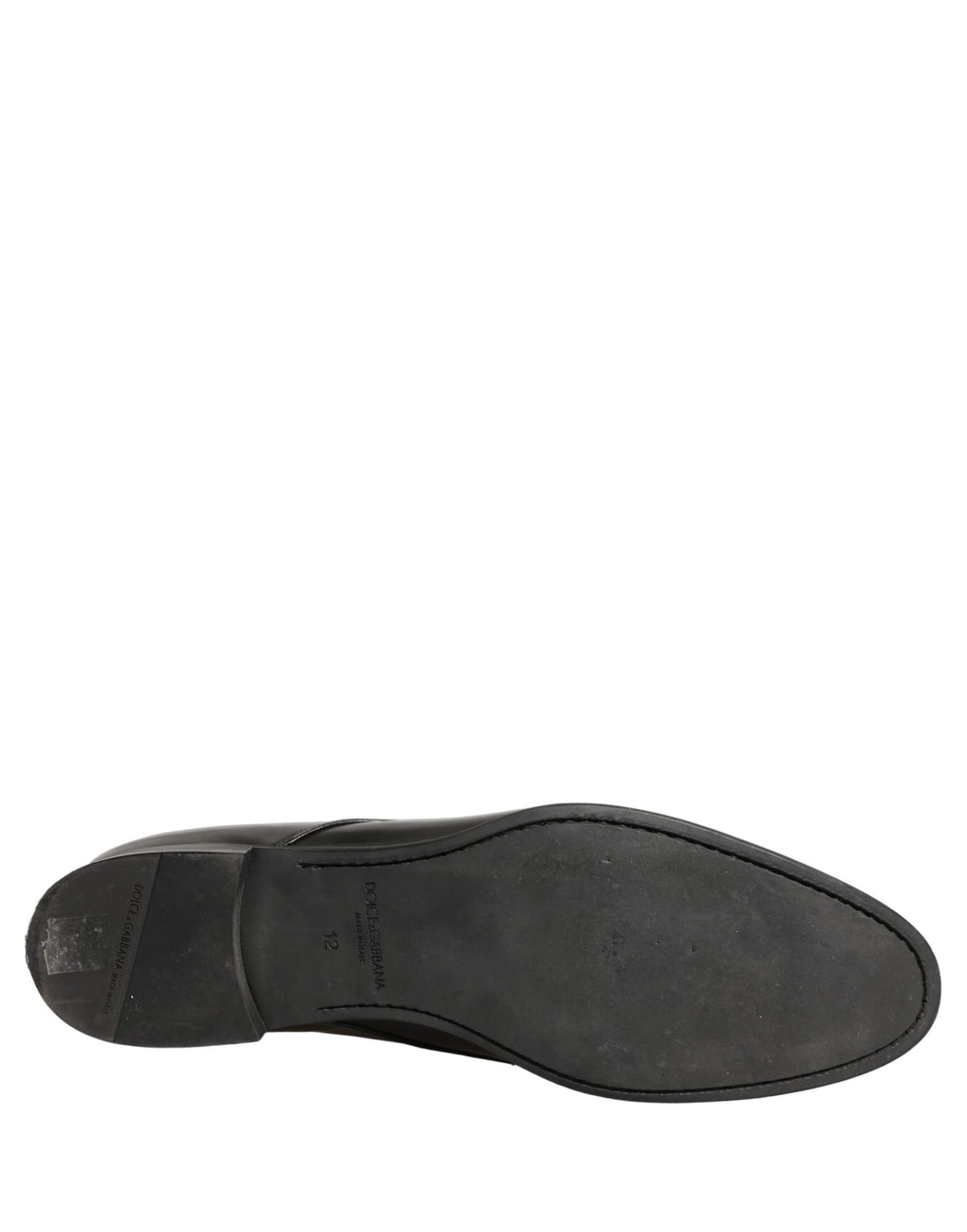 Chaussures Derby en cuir noir Dolce & Gabbana pour homme, chaussures formelles élégantes et sophistiquées.