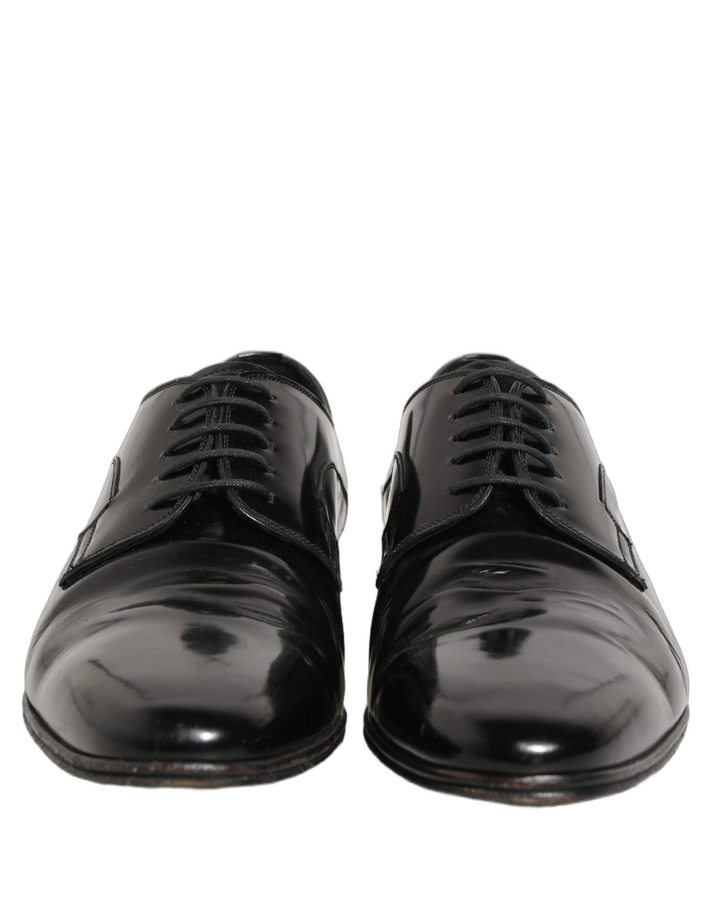 Chaussures derby habillées en cuir noir pour homme de la marque Dolce & Gabbana, élégantes et sophistiquées.