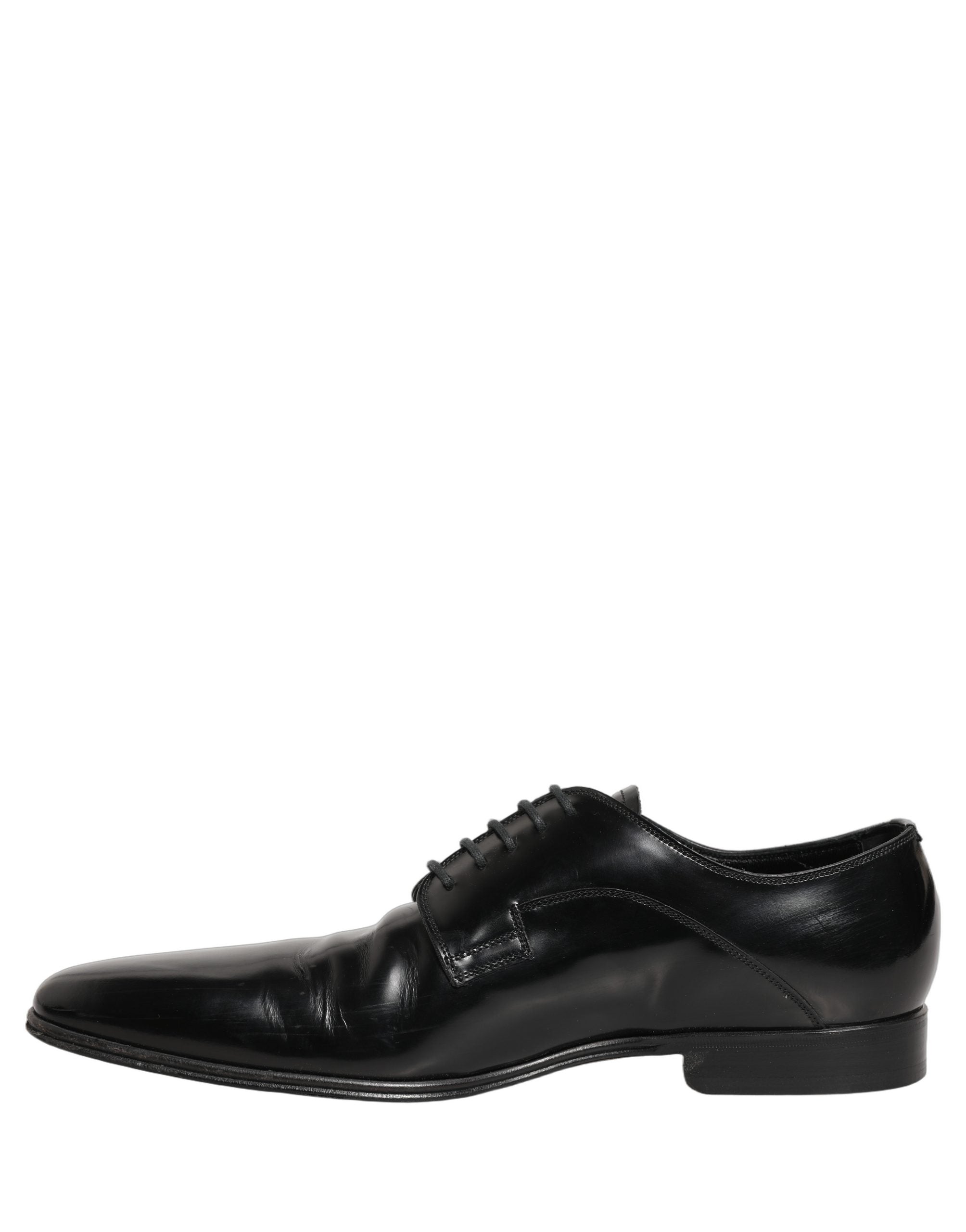 Chaussures derby en cuir noir pour homme de la marque Dolce & Gabbana, chaussures formelles élégantes pour occasion spéciale