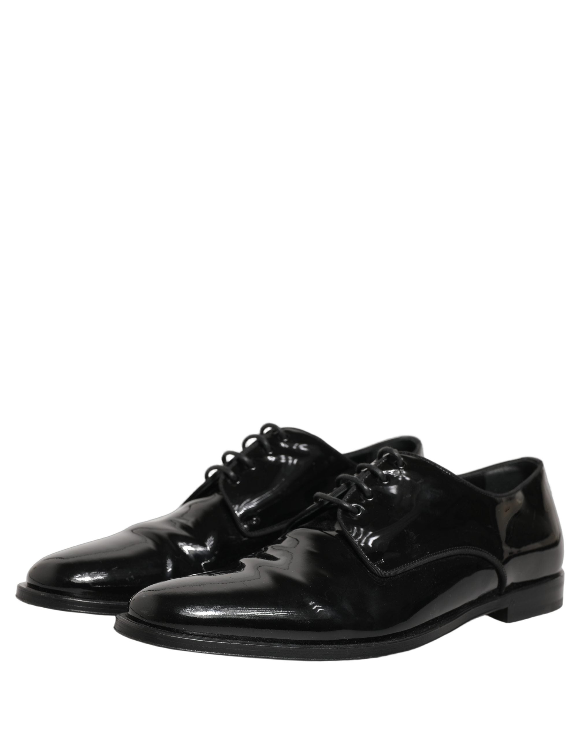 Chaussures derby habillées en cuir noir pour homme de Dolce & Gabbana, élégantes et formelles.