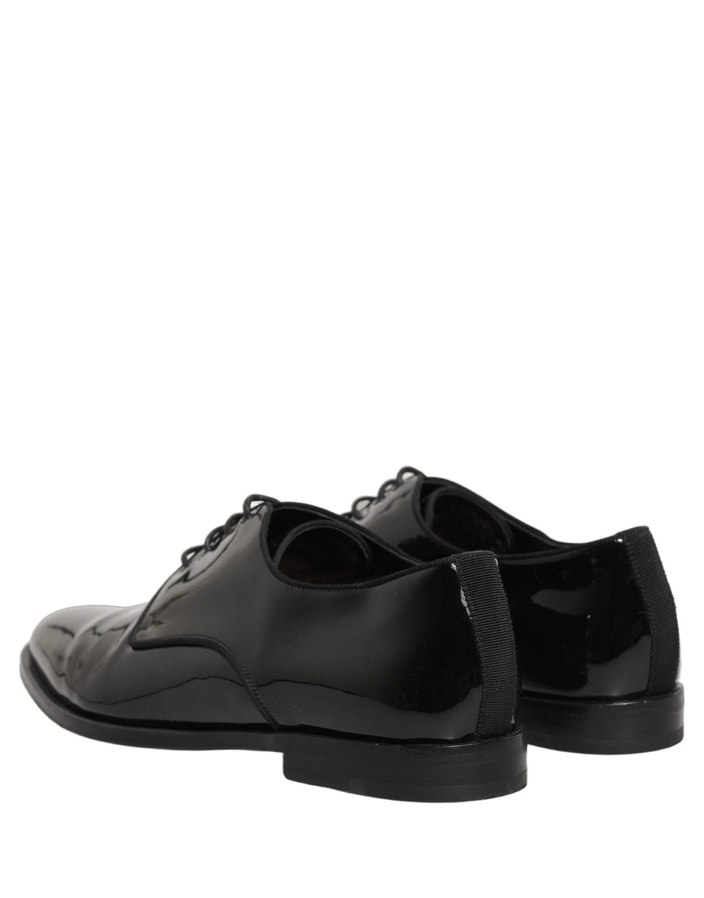 Chaussures Derby en cuir noir pour homme de Dolce & Gabbana, chaussures formelles élégantes et sophistiquées.