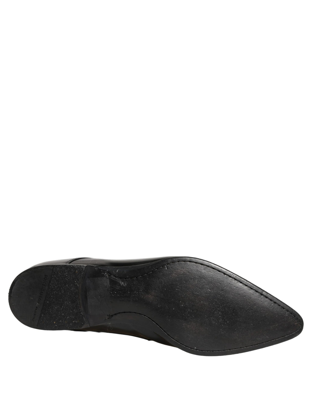 Chaussures derby en cuir noir Dolce & Gabbana pour homme, chaussures habillées formelles avec semelle en cuir.