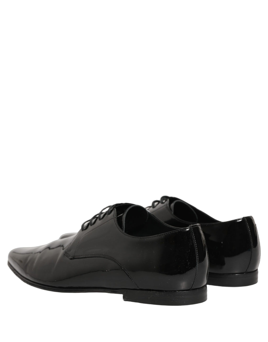 Chaussures Derby en cuir noir Dolce & Gabbana pour homme, chaussures formelles élégantes et sophistiquées.