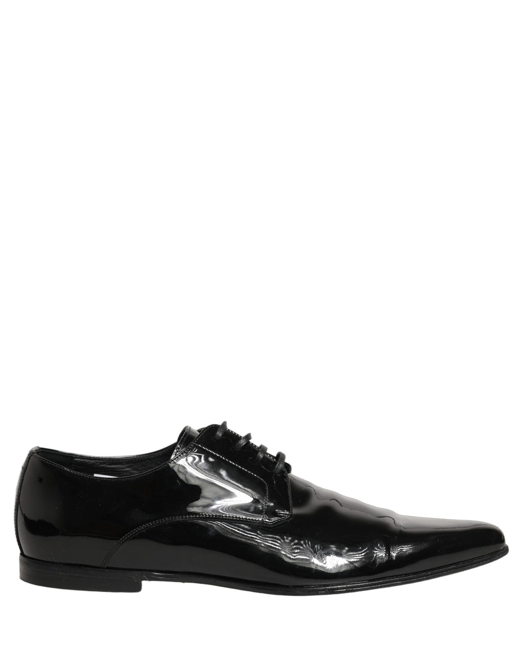 Chaussures derby en cuir noir Dolce & Gabbana pour homme, chaussures formelles élégantes et sophistiquées.
