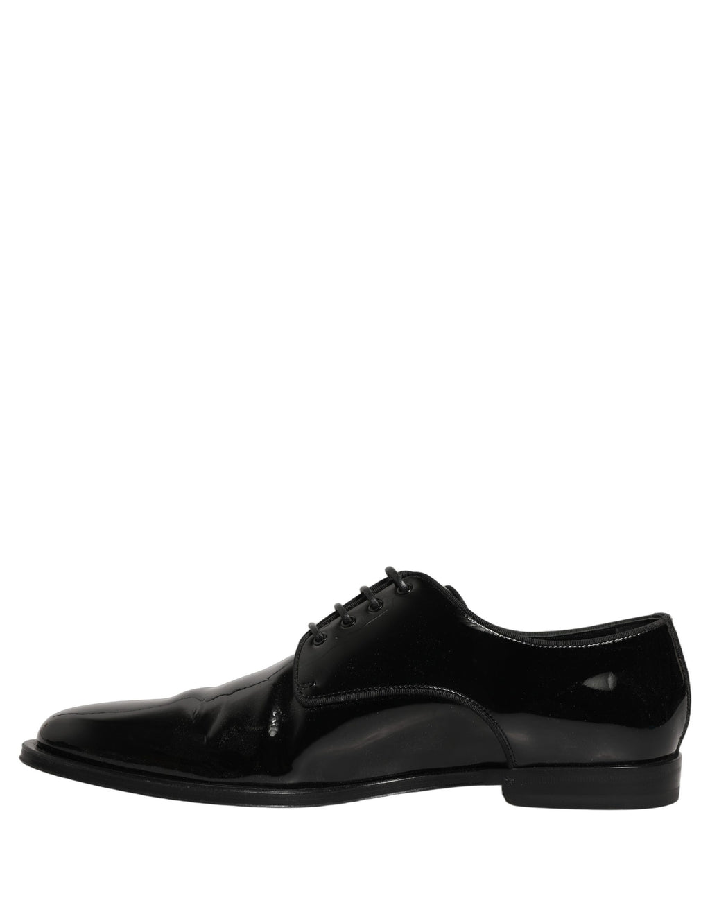 Chaussures derby formelles en cuir noir de Dolce & Gabbana pour hommes, élégantes et sophistiquées.