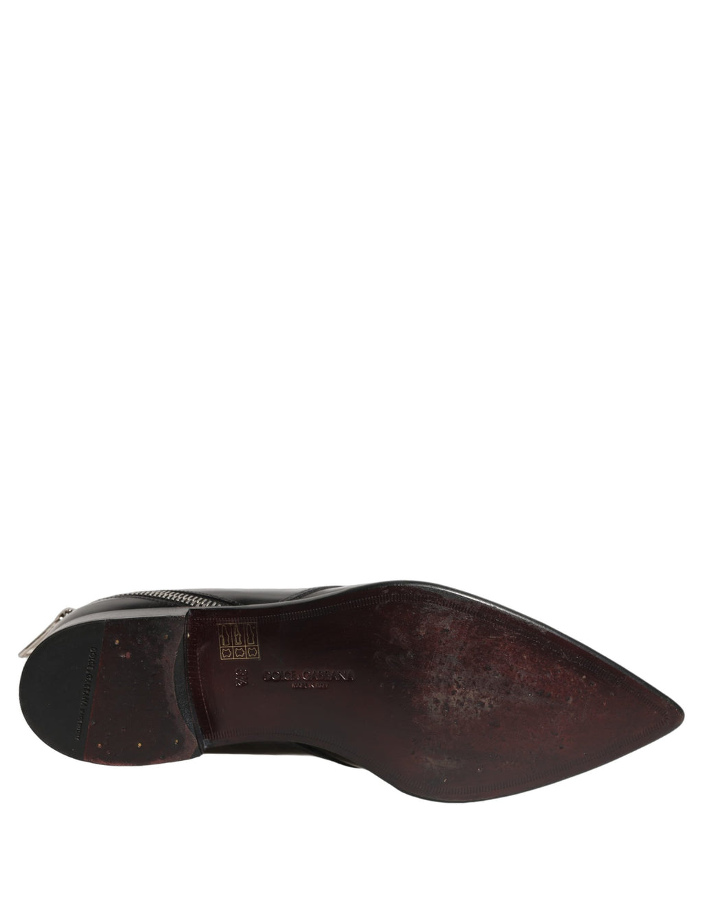 Chaussures Derby en cuir noir Dolce & Gabbana pour homme, chaussures de ville élégantes et formelles.