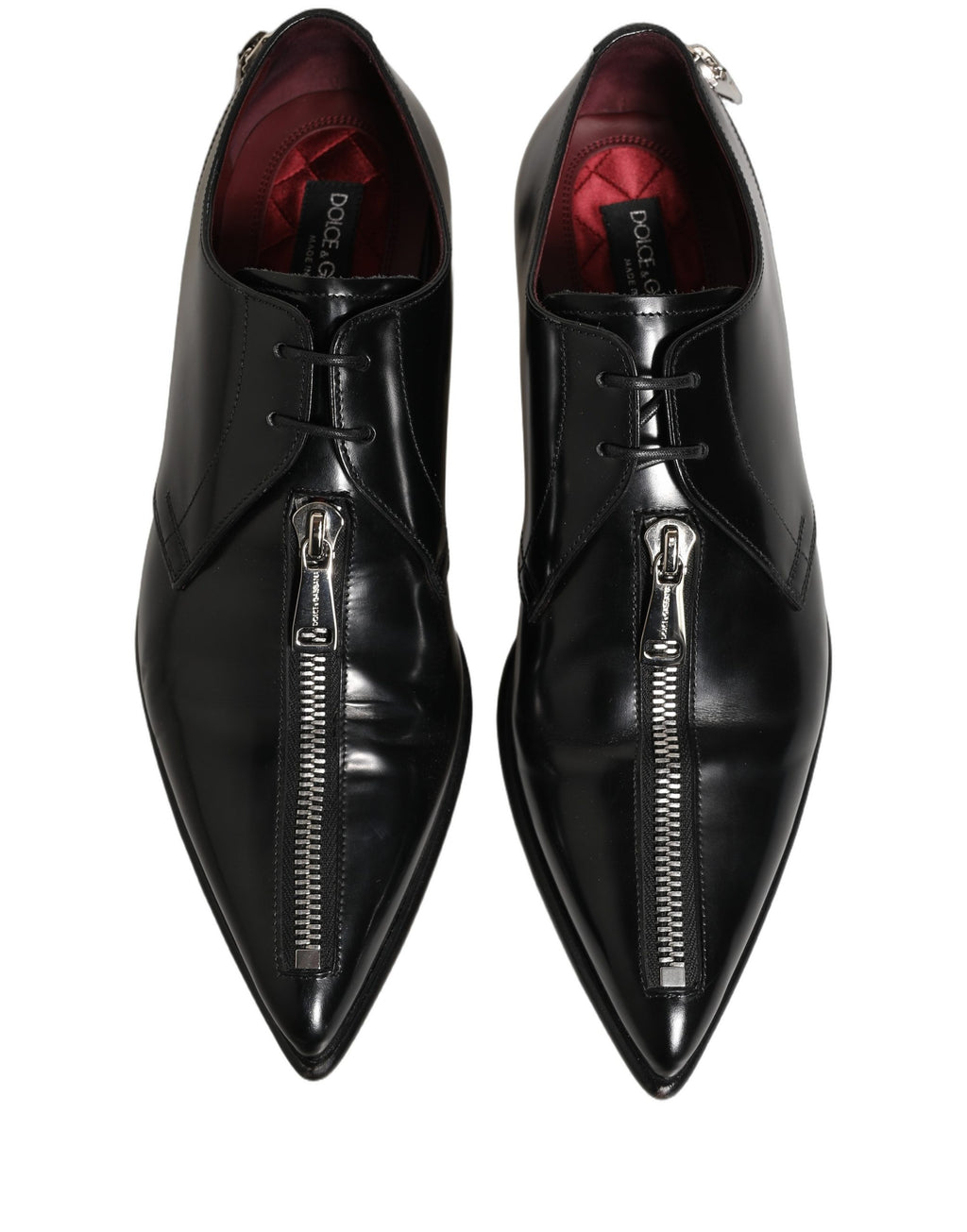 Chaussures derby en cuir noir pour homme de la marque Dolce & Gabbana, élégantes chaussures de ville formelles.