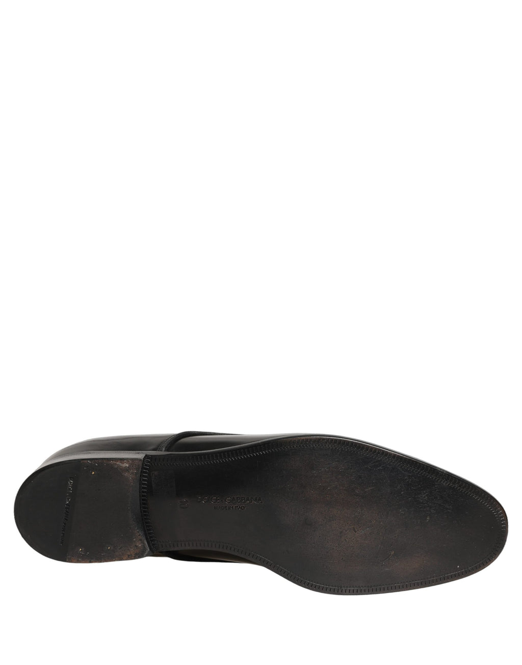 Chaussures Derby formelles en cuir noir Dolce & Gabbana pour homme, style élégant et sophistiqué.