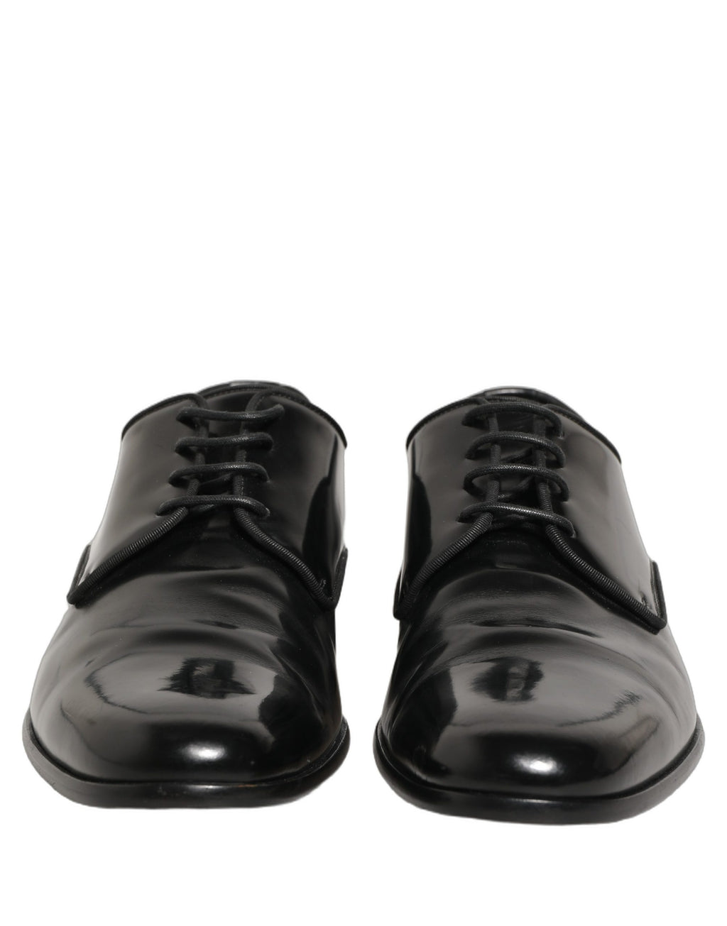 Chaussures derby formelles en cuir noir de Dolce & Gabbana pour homme, élégantes et sophistiquées.
