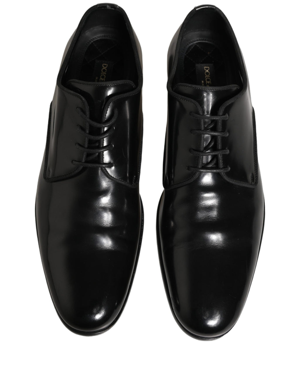 Chaussures Derby formelles en cuir noir pour homme de Dolce & Gabbana, élégantes et sophistiquées.