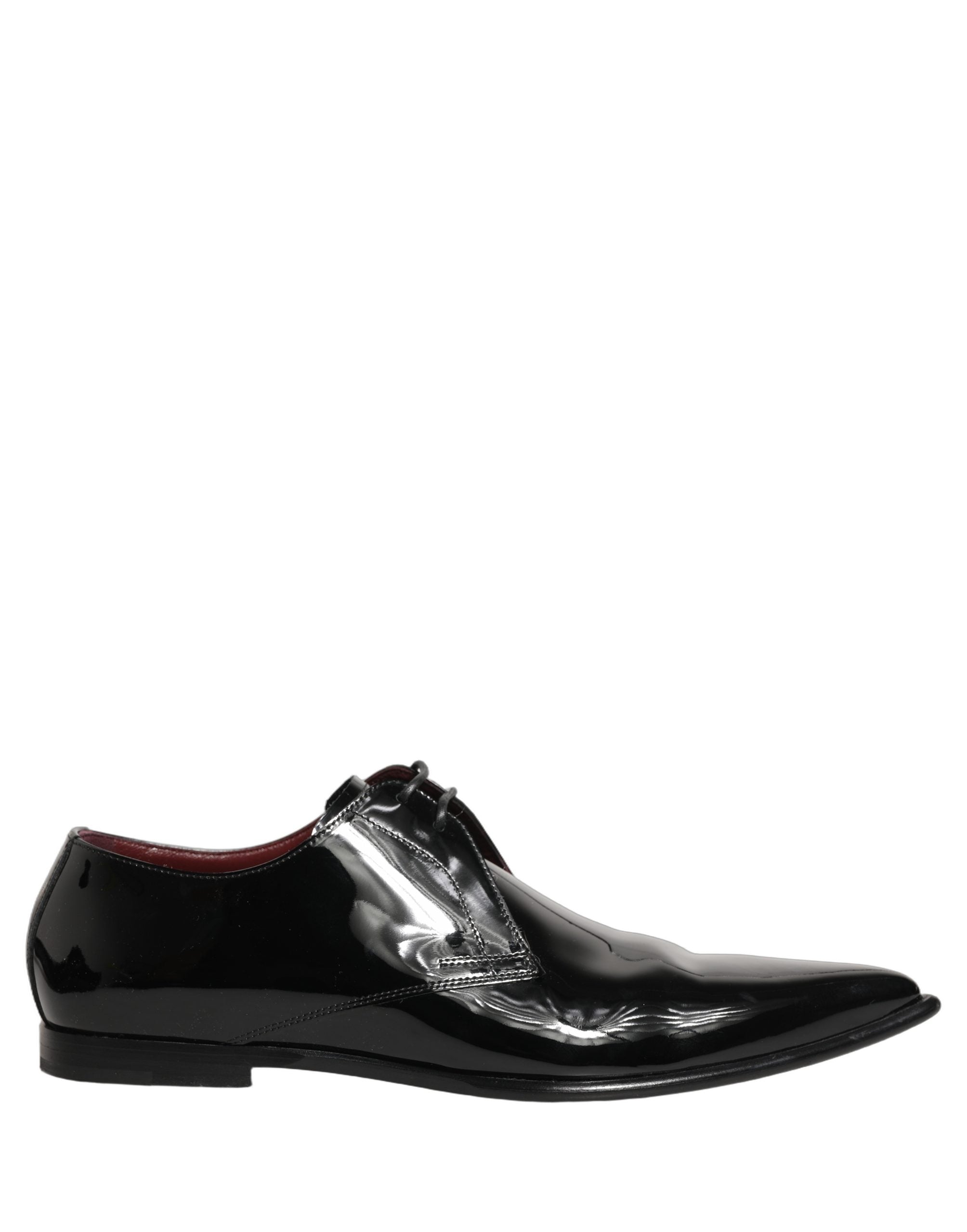 Chaussures Derby noires en cuir pour homme de Dolce & Gabbana, chaussures de ville élégantes et formelles.