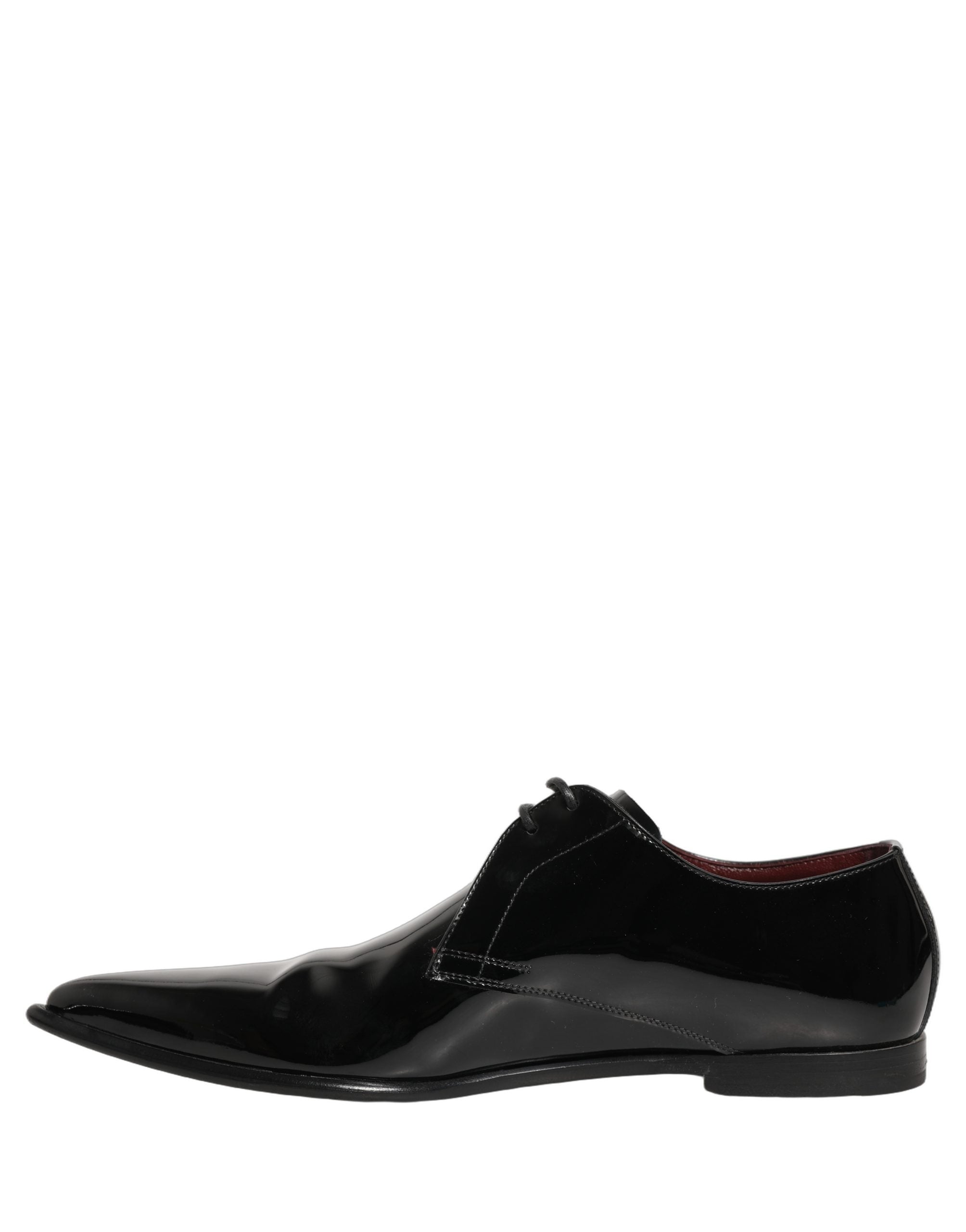 Chaussures derby homme en cuir noir de Dolce & Gabbana, chaussures formelles élégantes pour occasion spéciale.