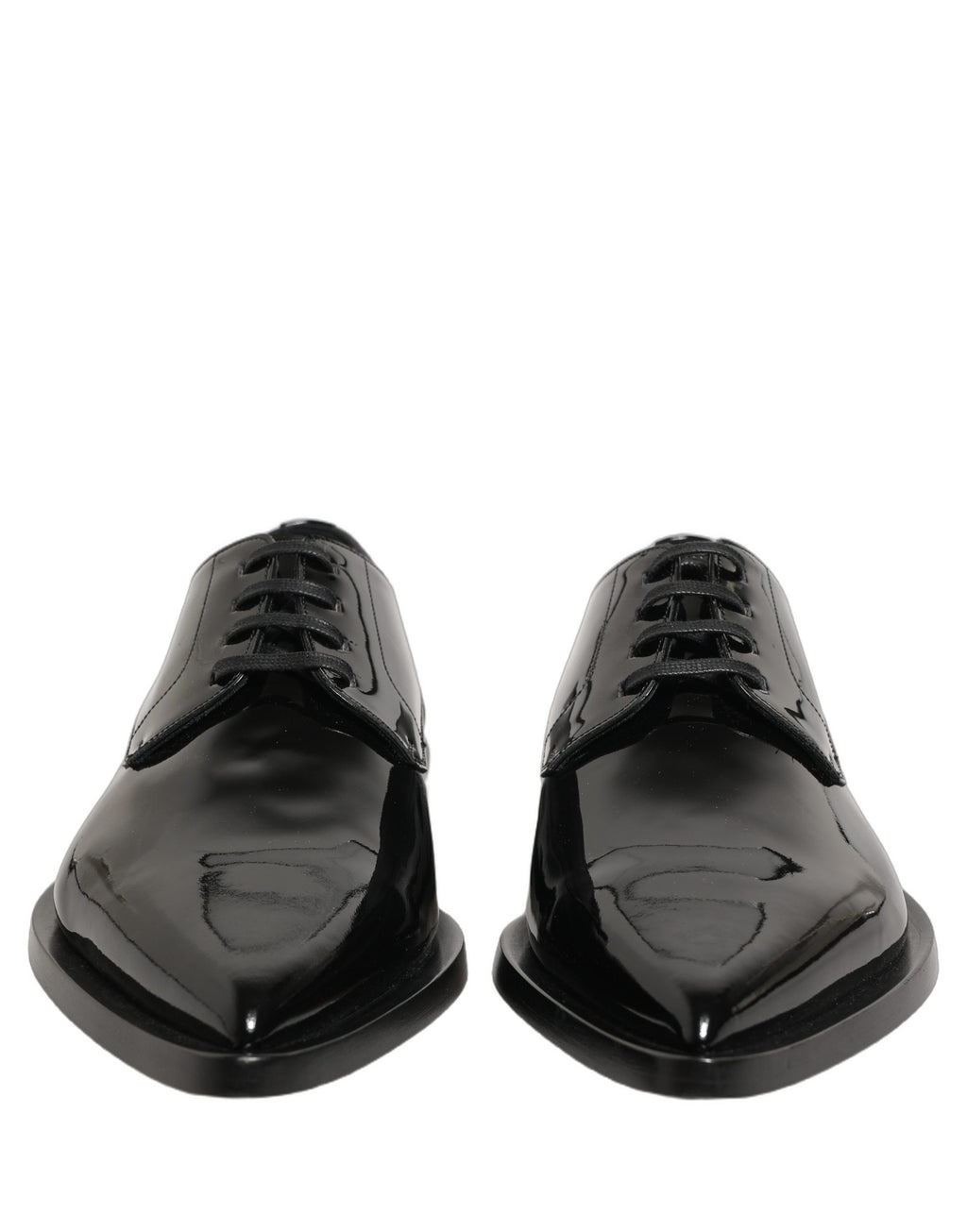 Chaussures derby formelles en cuir noir Dolce & Gabbana pour homme, élégantes et sophistiquées.