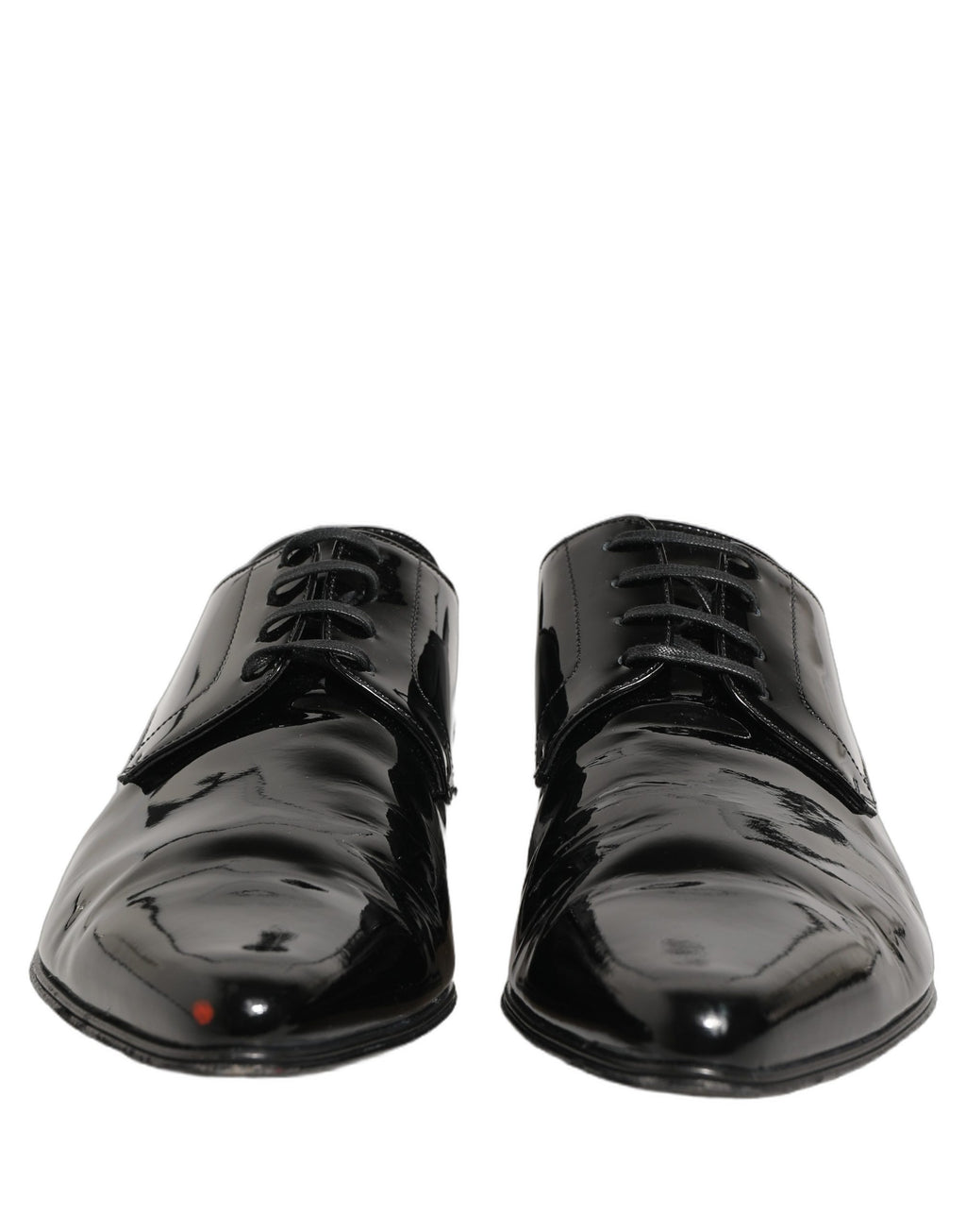Chaussures derby en cuir noir Dolce & Gabbana pour homme, chaussures formelles élégantes et sophistiquées.