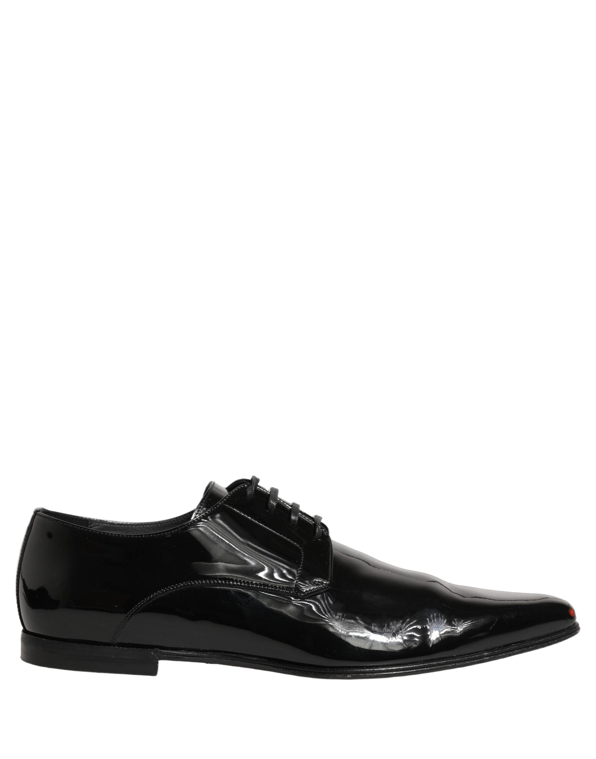 Chaussures derby en cuir noir Dolce & Gabbana pour homme, chaussures formelles élégantes et sophistiquées.