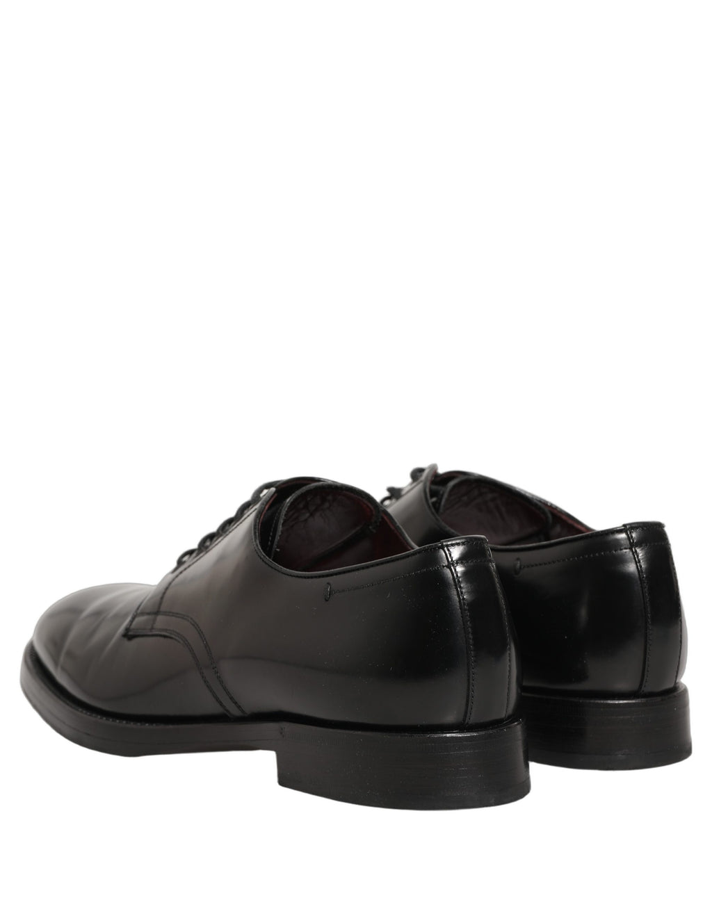 Chaussures derby en cuir noir Dolce & Gabbana pour homme, chaussures habillées élégantes pour occasion formelle.