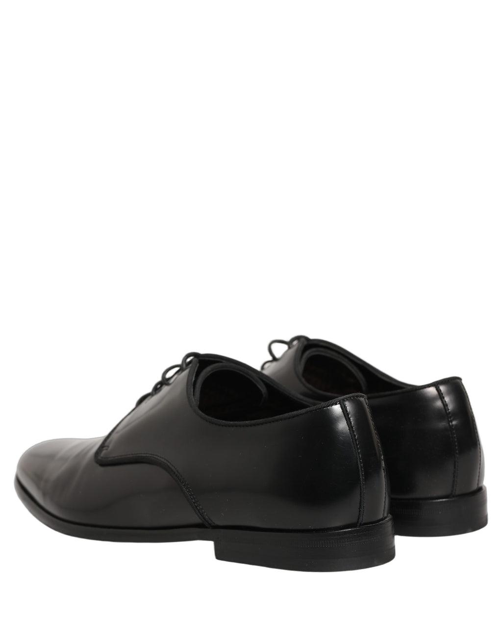 Chaussures derby en cuir noir pour homme de Dolce & Gabbana, chaussures formelles élégantes et sophistiquées.