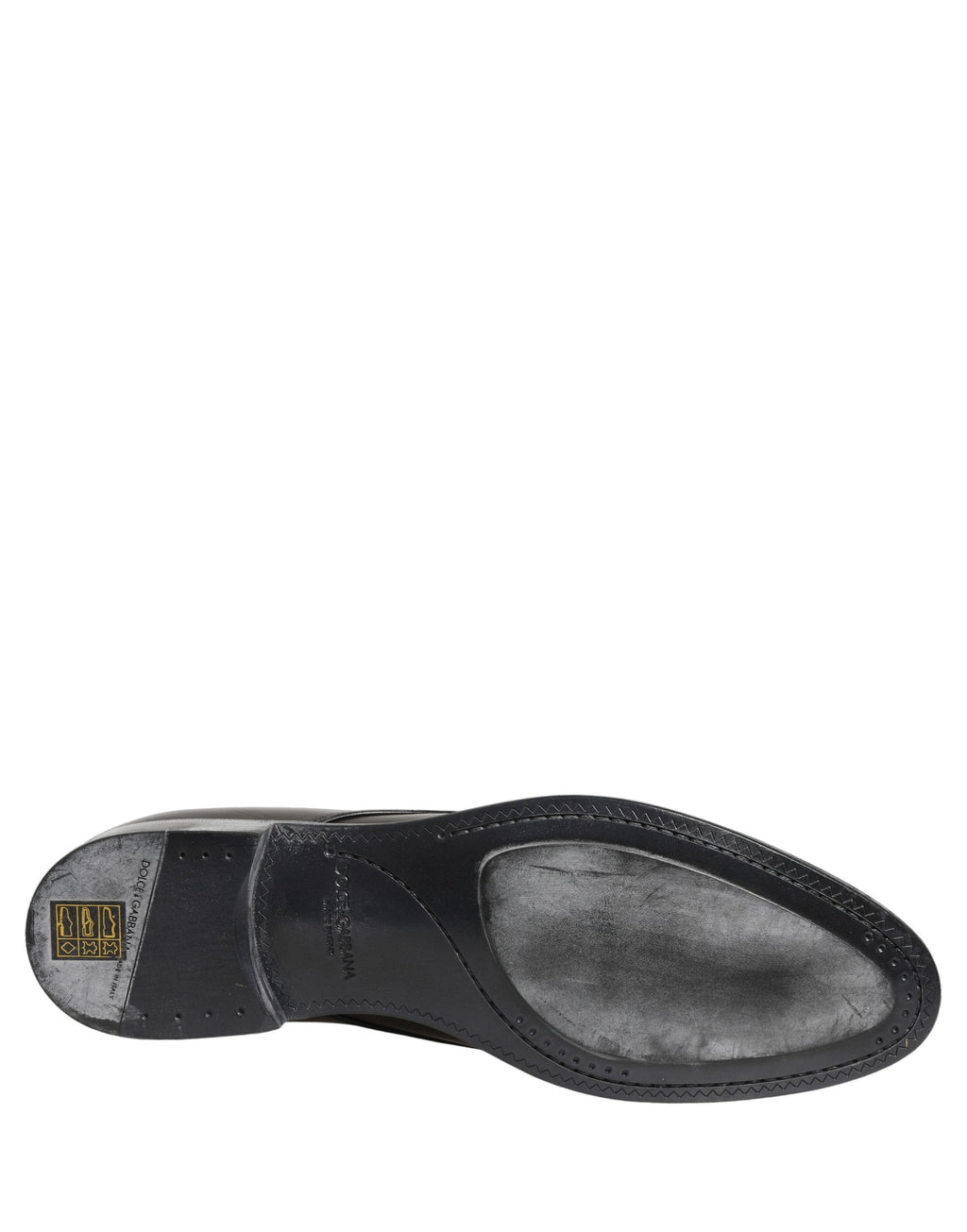 Chaussures Derby homme Dolce & Gabbana en cuir noir avec lacets, style élégant et sophistiqué.