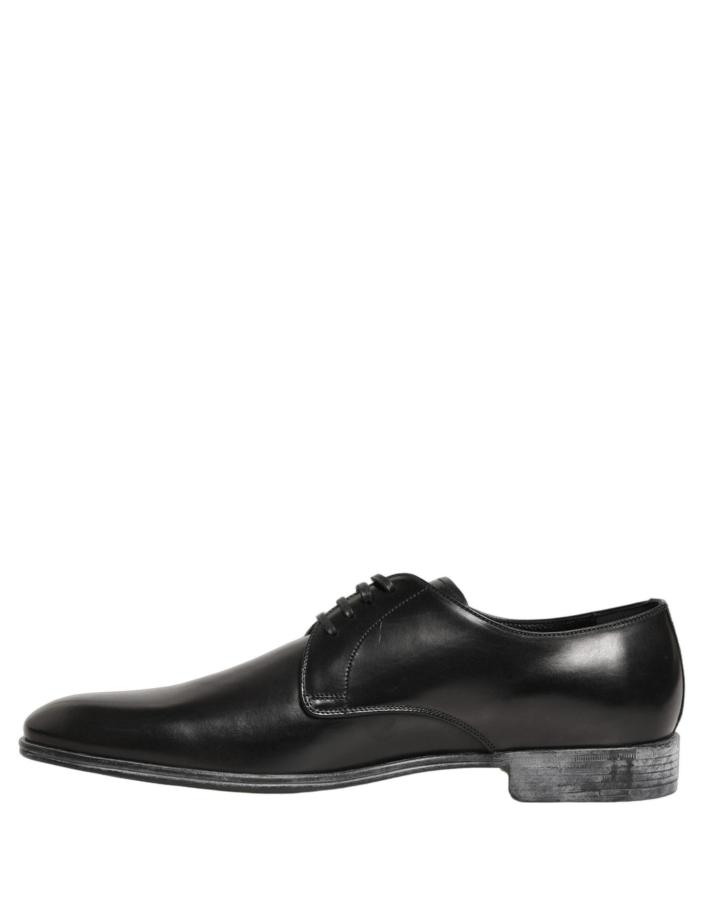 Chaussures Derby en cuir noir Dolce & Gabbana pour homme avec lacets, style élégant et sophistiqué.