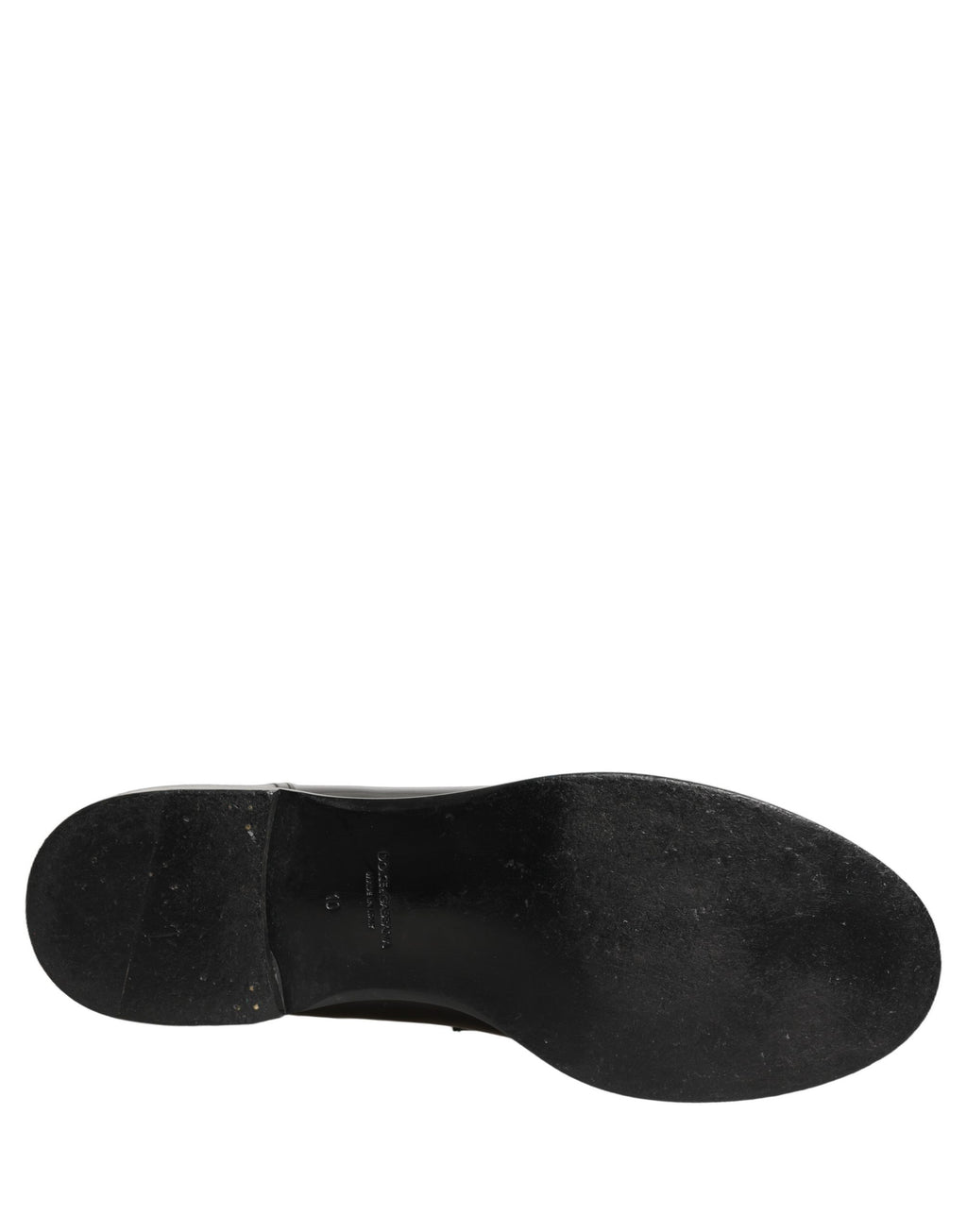 Chaussures mocassins formels en cuir noir de Dolce & Gabbana pour homme, élégantes et raffinées.
